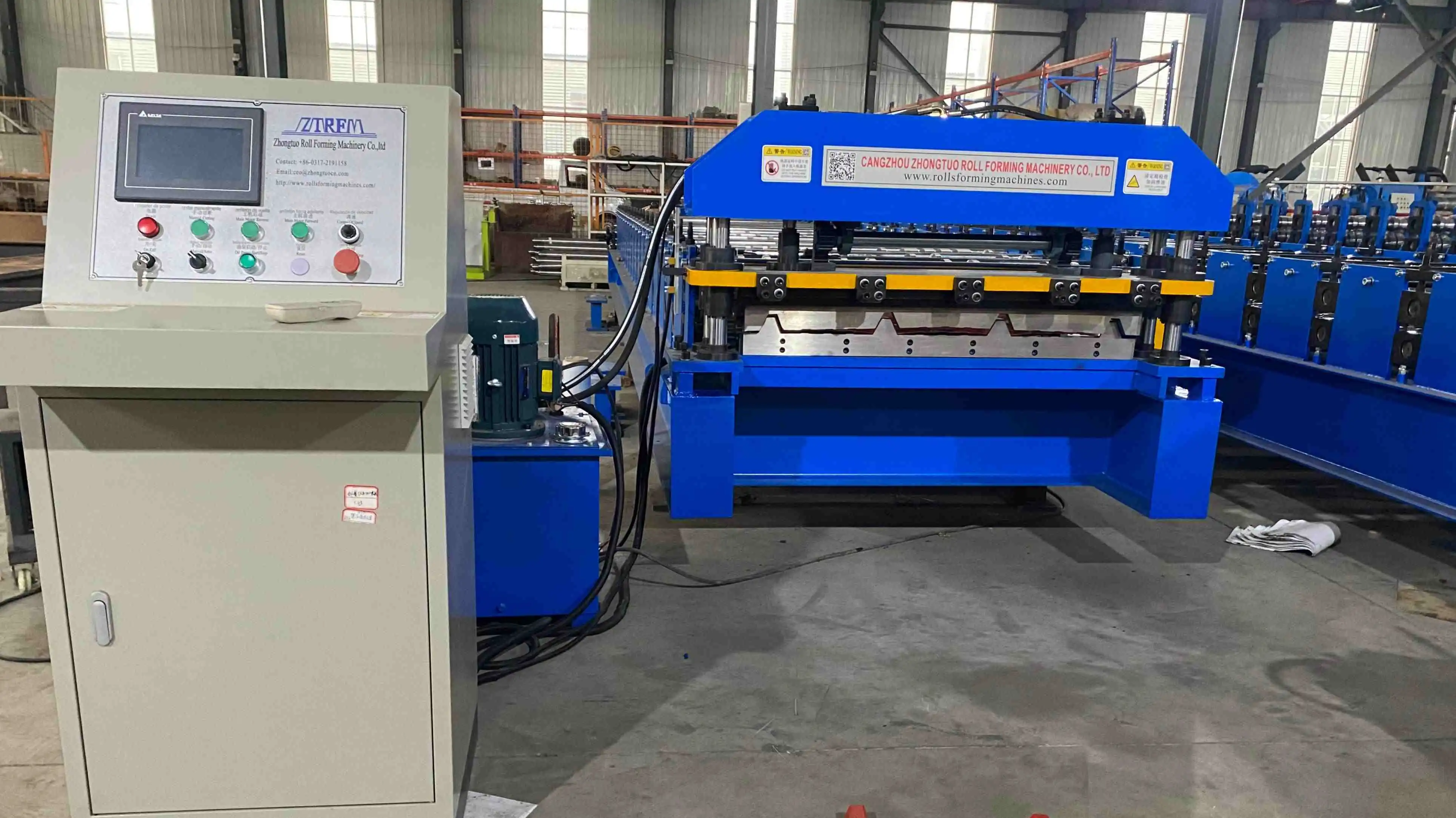 trapezoidal roof tile roll forming machine