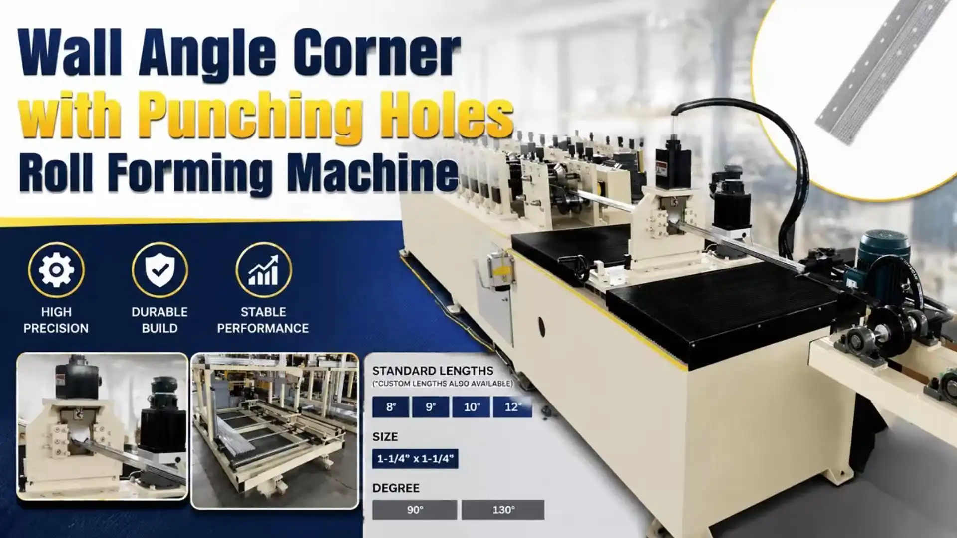 angle steel stud and track roll forming machine