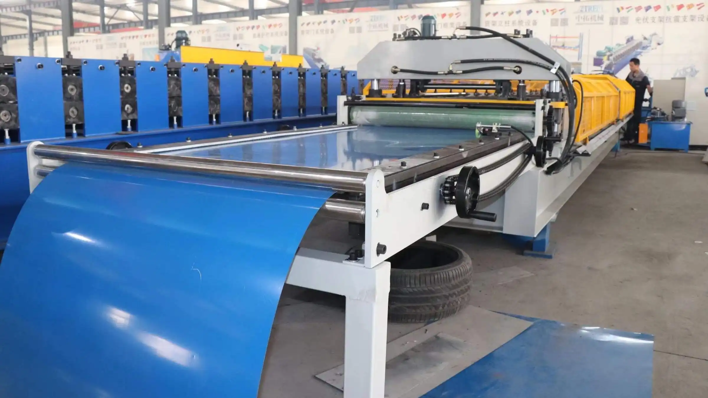 trapezoidal roof sheet roll forming machine