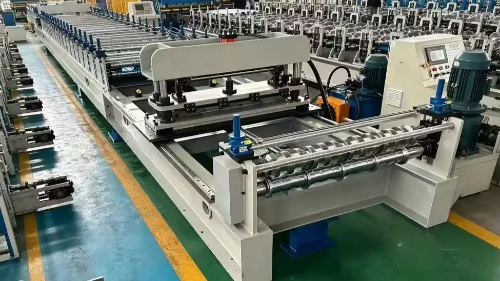 trapezoidal roof sheet roll forming machine