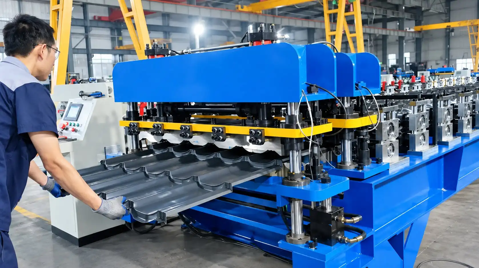 glazed roof tile machine