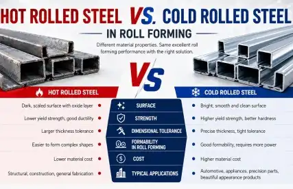 Hot Rolled Steel vs. Cold Rolled Steel in Roll Forming: Key Differences and Applications