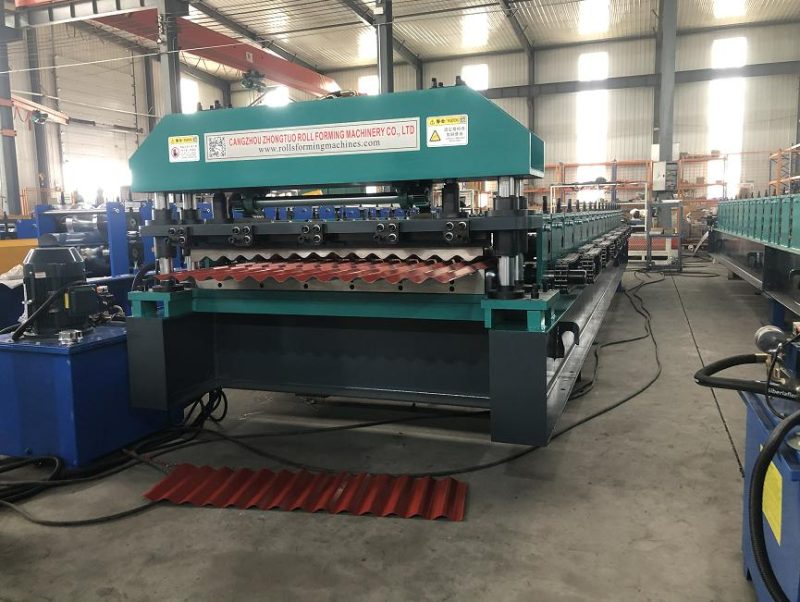 Corrugated Roofing Sheet Roll Forming Machine for Peru Market