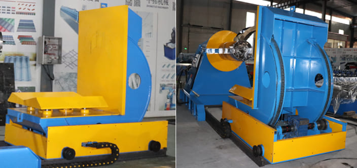 Automatic Hydraulic Decoiler With The Coil Turn Over Loading Car