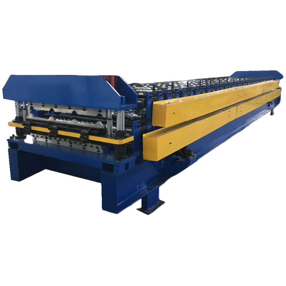 Read more about the article Full Automatic Double Layer Roofing Sheet Making Machine with Automatic decoiler and Auto stacker