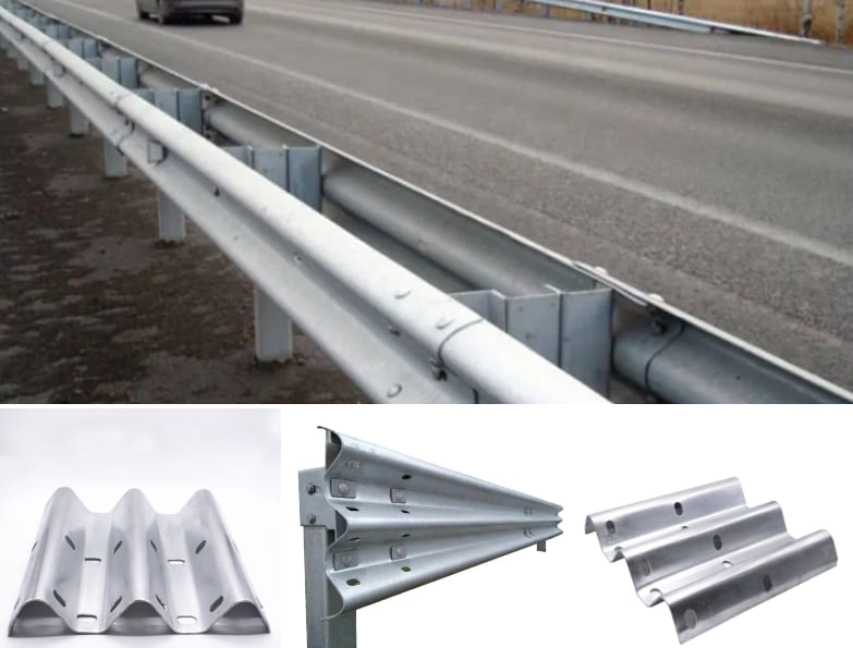 Highway Guard Rail Two Wave or W beam Cold Rolled Forming Machine 