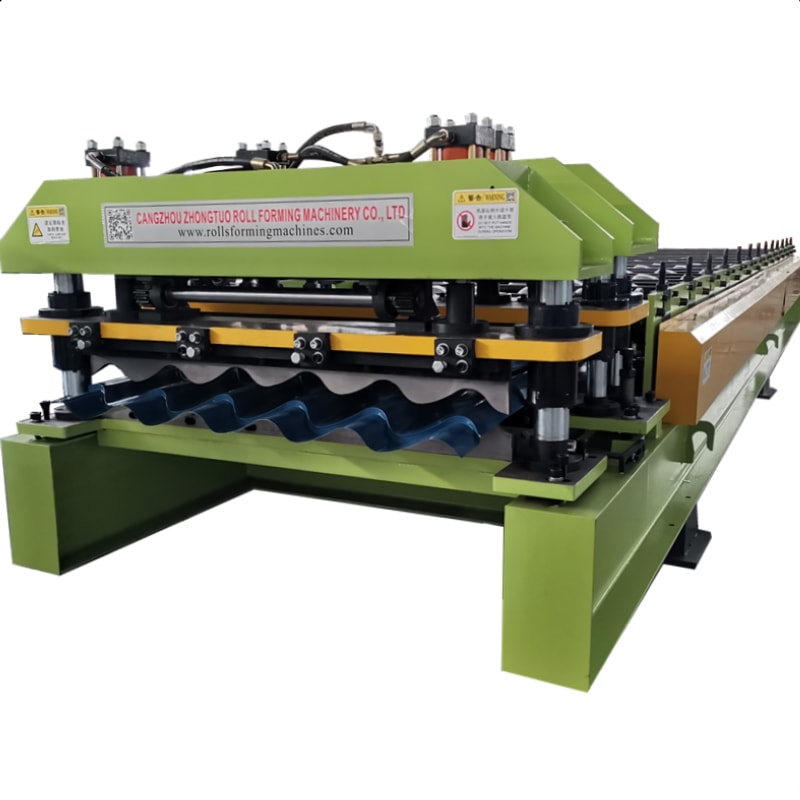 Metal glazed roof sheet roll forming machine