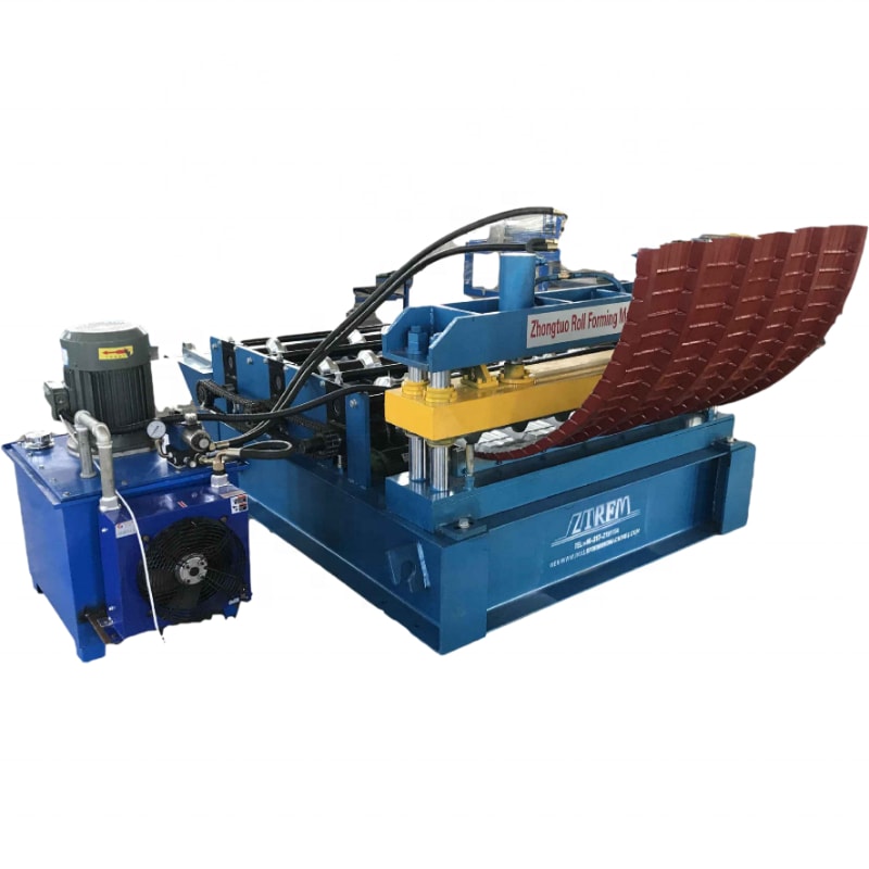 Hydraulic roofing sheet curving machine