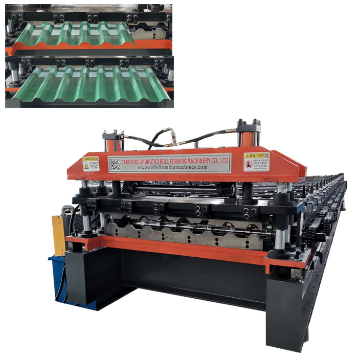 Read more about the article trapezoidal metal steel roof sheet roll forming machine IBR AG R PBR panel roof tile making machine