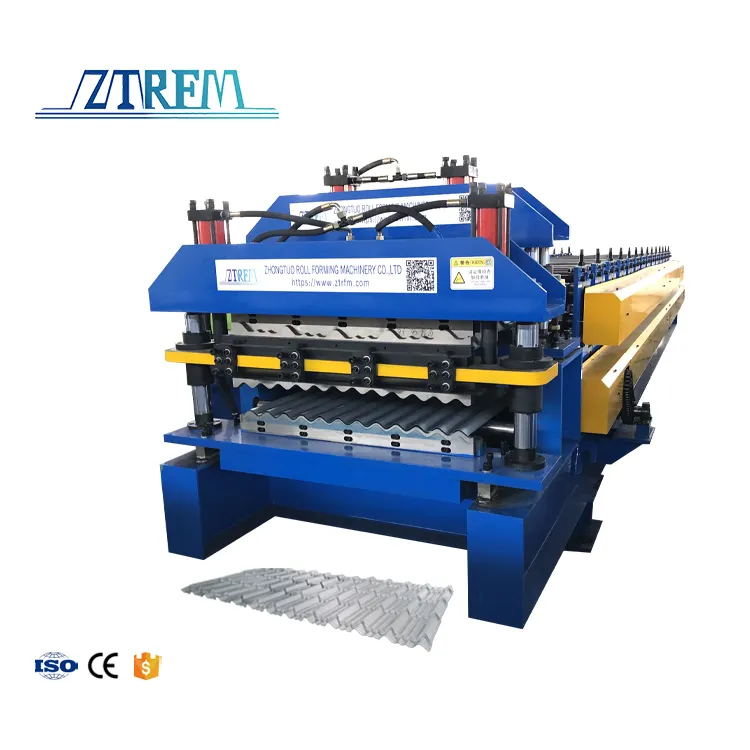 Read more about the article Zhongtuo Double Layer Trapezoid roof tile Glazed corrugated Roofing Sheet Machine